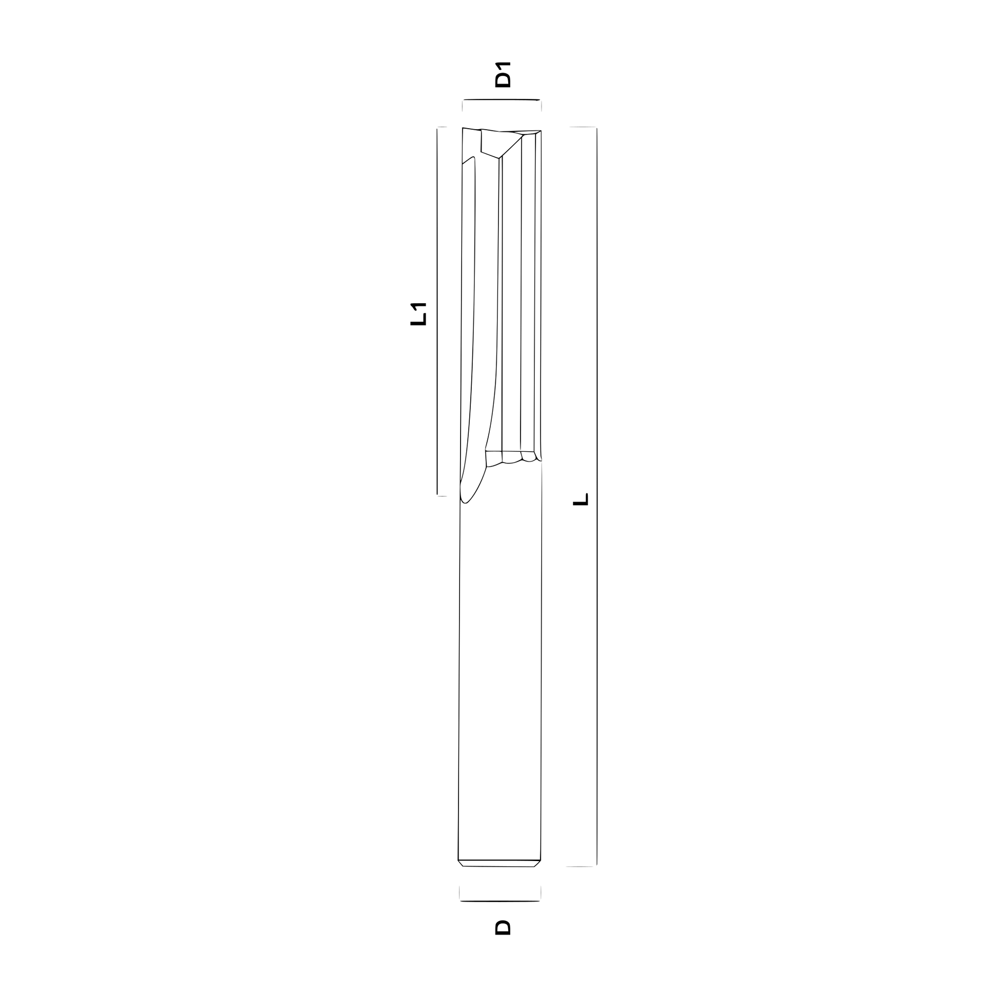 2-skärig notfräs (Straight cut carbide bit)